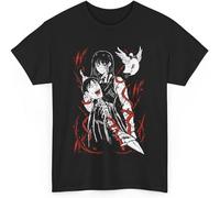 Chainsaw Anime Man T-Shirt ASA Mitaka Shirt Merch Casual Short Sleeved Shirt Tee Manches Courtes(Medium)