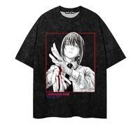 Chainsaw Makima Man T-Shirt Anime Printed Sports Short Sleeve Summer Round Neck Casual Oversize Top Makima Tee