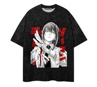 Chainsaw Makima Man T-Shirt Anime Printed Sports Short Sleeve Summer Round Neck Casual Oversize Top Makima Tee