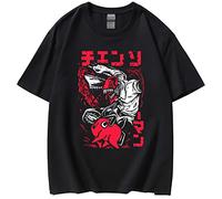 Chainsaw Man T-Shirt Anime Cosplay Costume Denji T-Shirts Imprimés Col Ras du Cou Graphique Manches Courtes Pull Tee Shirts Tops pour Femmes Hommes
