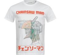 Chainsaw Man Three Tone Chainsaw Homme T-Shirt Manches Courtes Blanc