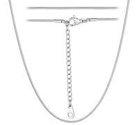 ChainsHouse Chaîne Courte pour Femmes, Chaîne Serpent Mince Collier 1,2 mm pour Femme Collier en Acier Inoxydable 35 cm Bijoux, Argent