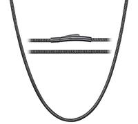 ChainsHouse Chaine Serpent Homme 41 cm pour Pendentif Ras de Cou Collier Femme Maille Choker Chunky Acier Inoxydable Noir-2 mm Bijou Cadeau Noël Fêtes Mères Pères Mariage Anniversaire