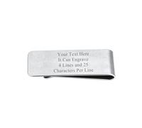 ChainsHouse Pince à Billets pour Homme Personnalisé Prénom Bijou Cadeau Noël Anniversaire Fête des Pères Viking Nordique Boussole Runique/Loup Argent/Noir en Acier Inoxydable Portefeuille Clips