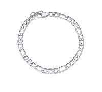 ChainsPro Bracelet Figaro Homme Acier Inoxydable-Largeur 6mm,Gourmette Maille Figaro 19cm- Délicate Bijoux Chaine de Main pour Hommes Garçons