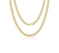 ChainsPro Collier à maillons cubains pour homme, chaîne en acier inoxydable plaqué argent/noir/or 5/9/12/15 mm de large, 35,6 à 76,2 cm de long, accessoires hip-hop, bijoux cadeaux pour la fête des