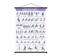 Chair Exercise Chart - Beginner Friendly 40x60cm Chair Yoga Wall Poster