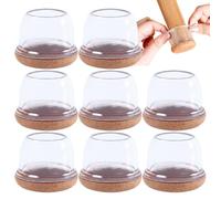 Chair Leg Caps - 8pcs Furniture Leg Covers | Stool Protectors Caps | Non-Slip Furniture Pads for Hardwood Floors