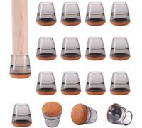 Chair Leg Protector For Scratch-Resistant And Noise Reducing Skates Silicone Chair Pad Protection Parquet Black 16 Pieces 20 Mm