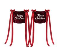Chair Sashes Christmas - 2 Pcs Wedding Velvet Elastic Universal Decoration