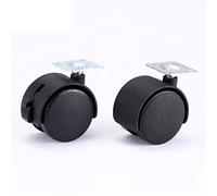 Chair Wheel Furniture Caster 39mm/1.5 Inch M8 Screw/Plate Swivel Castor Wheels Hardware Trolley Silent Brake 4Pcs Casters(Plate With Brake)