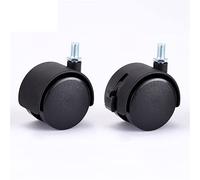 Chair Wheel Furniture Caster 39mm/1.5 Inch M8 Screw/Plate Swivel Castor Wheels Hardware Trolley Silent Brake 4Pcs Casters(Screw Without Brake)