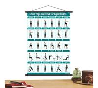 Chair Yoga Chart - 15.75x23.62 inches Beginner Friendly Multiple Poses