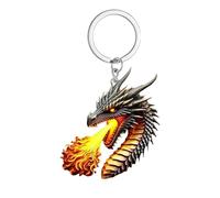 Chaire de dragon de la chaîne de clés, porte-clés de dragon respirant - Crésité de clés de trait du dragon de respiration,Family Friends Classates Collectible Figure Novelty Souvenir pour les déplacem