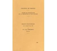 Chaire de physiologie de la perception et de l'action : Collège de France