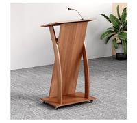 Chaire en bois pour église avec roulettes. Podium polyvalent pour mariages, conférences et événements. Support spacieux avec Der pour faciliter le transport et le transport