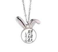 Chairman Mao China Collier avec pendentif lapin noir