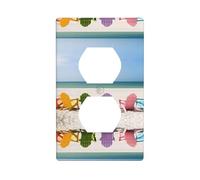 Chairs Beside The Blue Sea Sky Couvertures de prise électrique Taille standard 11,4 x 7 cm Thermoplast polycarbonate incassable