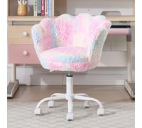 chairus Chaise de Bureau Enfant pour Chambre avec Coussin Confortable, Chaise pour Enfant avec Pied Pivotant,Arc-en-Ciel étoile