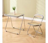 chairus Ensemble table et chaises pliantes en rotin, chaises de salle à manger pliables, petite table d'appoint portable pour salon