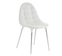 Chaise 245 Caprice cuir frame chrome-plated steel