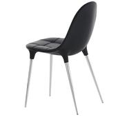 Chaise 245 Caprice cuir frame chrome-plated steel