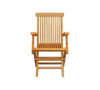 vidaXL Lot de 4 Chaises Pliables de Jardin, Sièges de Terrasse, Chaises de Balcon, Meubles de Patio Extérieur, Bois de Teck Solide