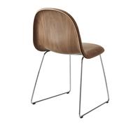 Chaise 3D devant rembourré polished stainless steel frame