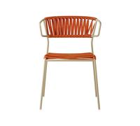 Chaise 4 Pieds Empilable Avec Accoudoirs Scab Lisa Filò 2869 ZT N30 Orange