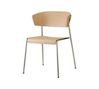 Chaise 4 Pieds Empilable Avec Accoudoirs Scab Lisa Wood 2850 CR RN Chêne naturel