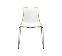 Chaise 4 Pieds Empilable Sans Accoudoirs Scab Zebra Bicolour 2272 221 Blanc - vert pistache