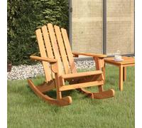 vidaXL Chaise à Bascule Adirondack, Fauteuil avec Dossier Haut, Chaise Longue avec Accoudoirs Jardin Terrasse Patio, Bois Massif d'Acacia