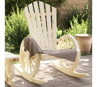 Lot de 2 chaise exterieur non empilable non pliable en bois massif H. 99 cm marron