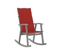 Vidaxl Chaise À Bascule Avec Coussin Gris Bois D'acacia Massif