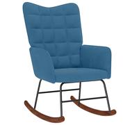 Chaise à bascule avec repose-pied gris foncé velours fauteuil à bascule vidaXL