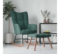 vidaXL Chaise à Bascule Chaise de Relaxation Siège de Relaxation Fauteuil de Salon Salle de Séjour Maison Intérieur Vert 328141