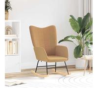 Chaise à bascule beige contemporaine vidaXL pour salon intérieur, fauteuil confortable avec tissu stylé idéal 42001788