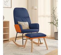 Chaise à Bascule Blanc Crème Tissu Fauteuil de Relaxation Siège Salon vidaXL