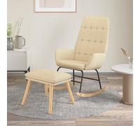 Chaise à Bascule Bleu Tissu Fauteuil Siège Chaise de Relaxation Salon vidaXL