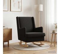 vidaXL Chaise à Bascule Rose 62 x 80 x 85 cm Tissu en Laine de Mouton, Fauteuil à Bascule Moderne, Fauteuil élégant pour Le Salon, Rocker en Velours Confortable et Cadre en Bois