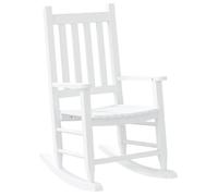 Chaise à bascule - COCO - Rocking-chair(1 PLACE)- Bois de peuplier - Blanc - 49x66 5x85 5 cm &82lme30q