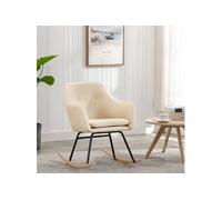 Chaise à bascule Crème Tissu