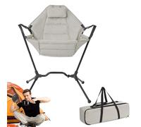 Chaise à bascule de camping - Heavy Duty - Chaises de camping pliantes pour adultes - Robuste - 4 positions - Dossier haut - Chaise pliante surdimensionnée rembourrée pour caravane, dîner, plage