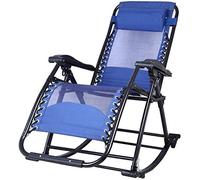 Chaise à Bascule d'été Rocking Rocking for Balcony Garden Leisure Relax Chaise Lazy Chaise Lounge Chaise Pliante Chaise Adult Office Outdoor Nap Rancard (Style H) FANDIAO