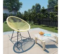 Chaise à Bascule d'Extérieur Acapulco Résine Tressée Acier Beige Jardin vidaXL