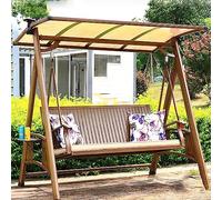 Chaise à bascule d'extérieur avec auvent et hamac pour la relaxation au bord de la piscine et du porche