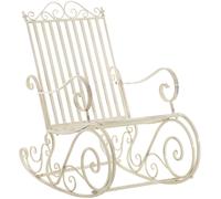 Chaise À Bascule D'extérieur En Métal Crème Antique Beige