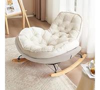 Chaise à bascule douce pour salon d'intérieur - Chaise à bascule pingouin - Lumière de luxe - Canapé paresseux - Chaise à bascule simple moderne - Pour la maison, le balcon - Loisirs C - Blanc