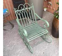 Chaise à bascule en fer forgé, banc de jardin durable pour terrasse, parc, et détente de loisirs