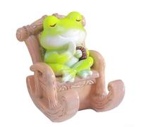 Chaise à bascule grenouille support de téléphone pour tablettes et smartphones, décoration de bureau en résine avec base stable (B)